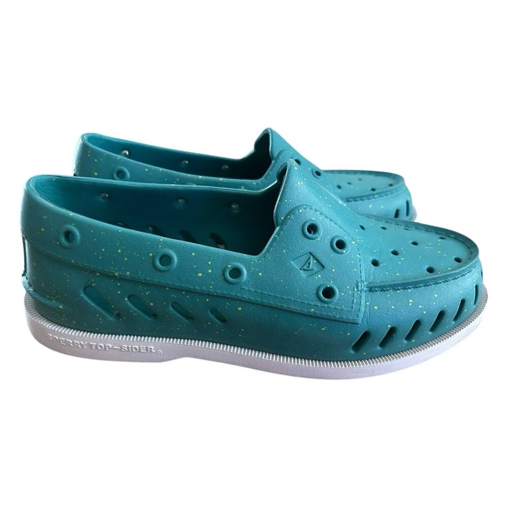 Sperry Top Sider Men Waterproof Boat Shoes A/O Float Size US 6M & 8W Teal - Picture 3 of 8